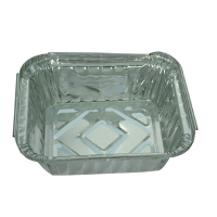 Rectangular aluminum tray with lid