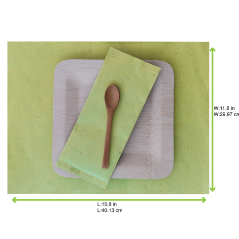 Green paper mat