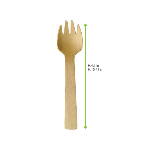 Mini wooden spork