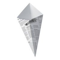 Newsprint cardboard cone