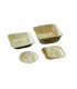 Mini palm leaf plate with 2 compartments  100x100mm H15mm