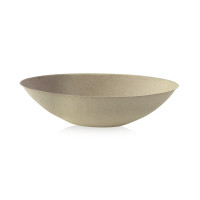 "BioNChic" brown oval sugarcane fibre bowl  225x135mm H55mm 750ml