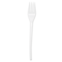 White PS plastic fork 165