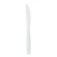 Mini white PS plastic knife 125