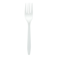 White PP plastic fork 150