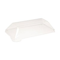 Couvercle dôme transparent en plastique PET pour mise en bouche Klarity 130x65mm