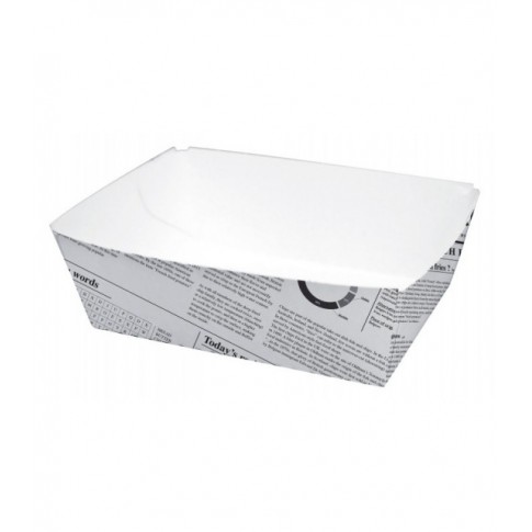 Newsprint multi-purpose cardboard container 440ml 80x110mm H40mm